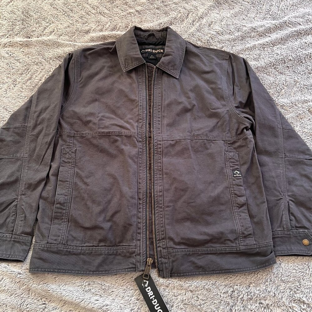 Dri Duck Detroit Mens Jacket Gray Full Zip